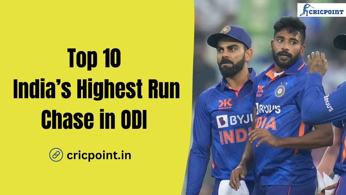 India Highest Run Chase in ODI