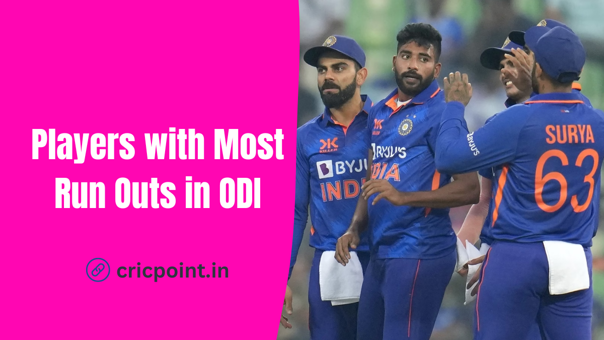 Players with Most Run Outs in ODI