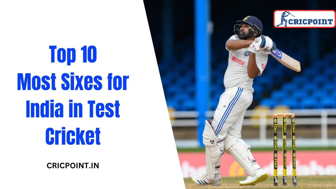 Most Sixes for India in Test Cricket