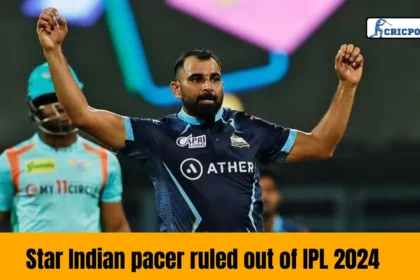 Star Indian pacer ruled out of IPL 2024