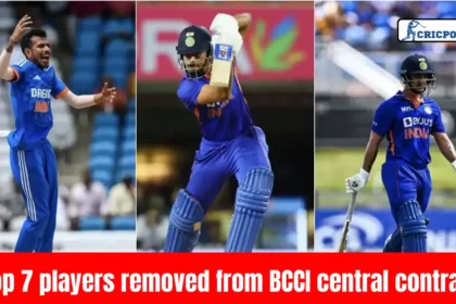 Top 7 players removed from BCCI central contract