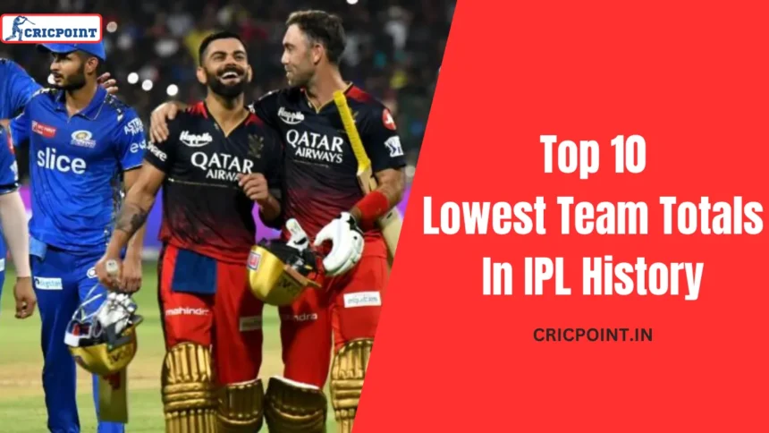 Top 10 Lowest Team Totals In IPL History