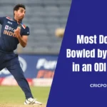 most dot balls bowled by bowlers in an ODI innings